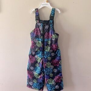 London Fog Baby black floral one piece overall snow sky suit, outwear size 18M